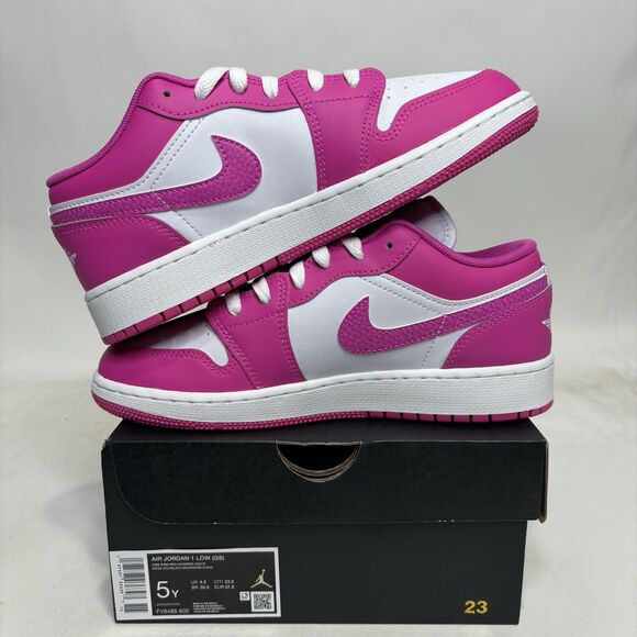 Nike Shoes Air Jordan 1 Retro Low GS “Fire Pink/Barbie” 2024 - Picture 3 of 6